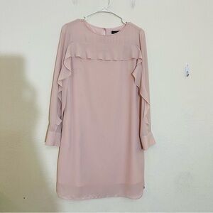 Banana Republic Ruffle Sleeve Blush Light Pink Casual Mini Dress Size 2
